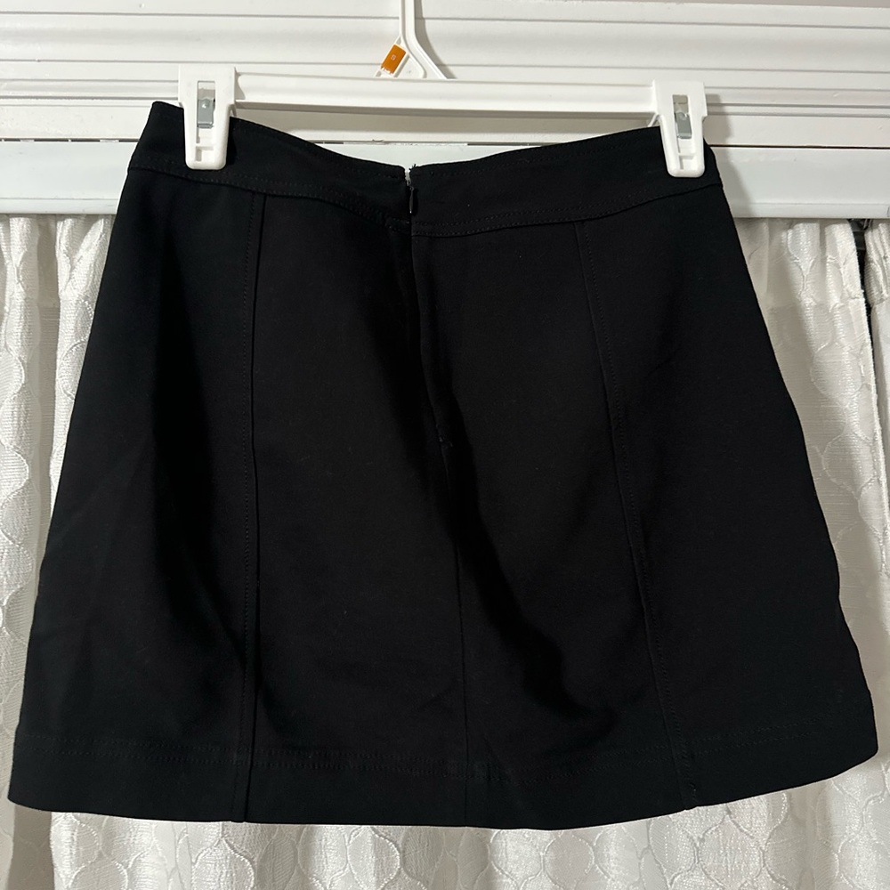 Express Black Lace-Up Mini Skirt - Picture 3 of 3